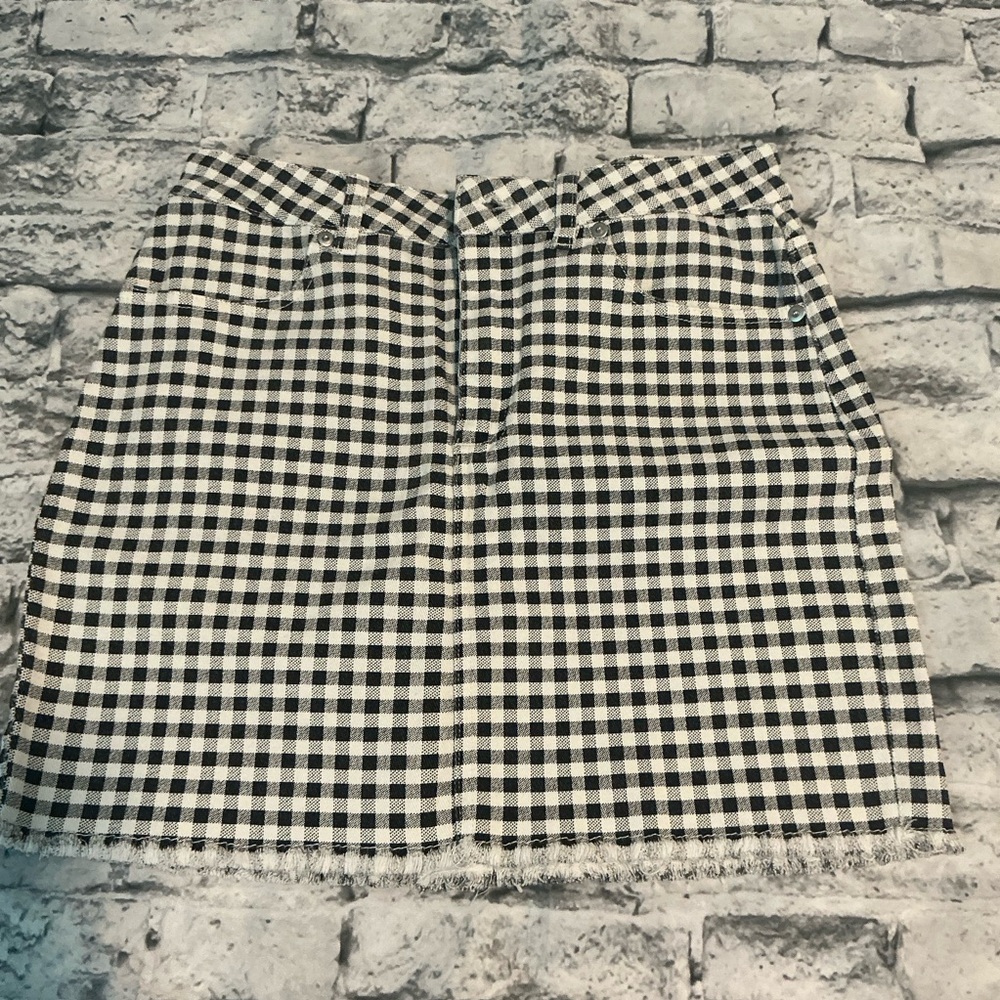 Forever 21 Black and White Denim Mini Skirt~
